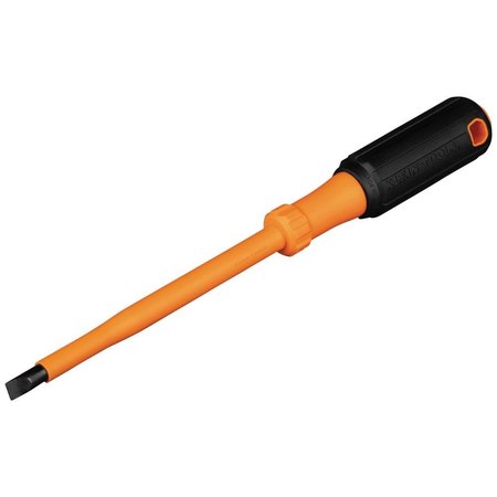 KLEIN TOOLS Insulated Screwdriver, 5/16-Inch Cabinet Tip, 6-Inch Shank 6866INS